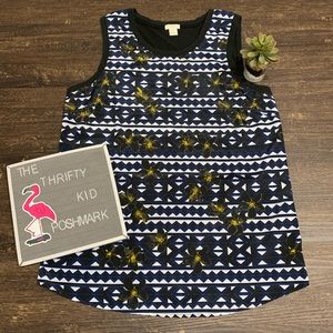J Crew Sleeveless Floral Blouse Size Medium